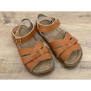Weestep Strappy Sandals Classic Toddler Unisex 7 Brown Leather Buckle Shoes